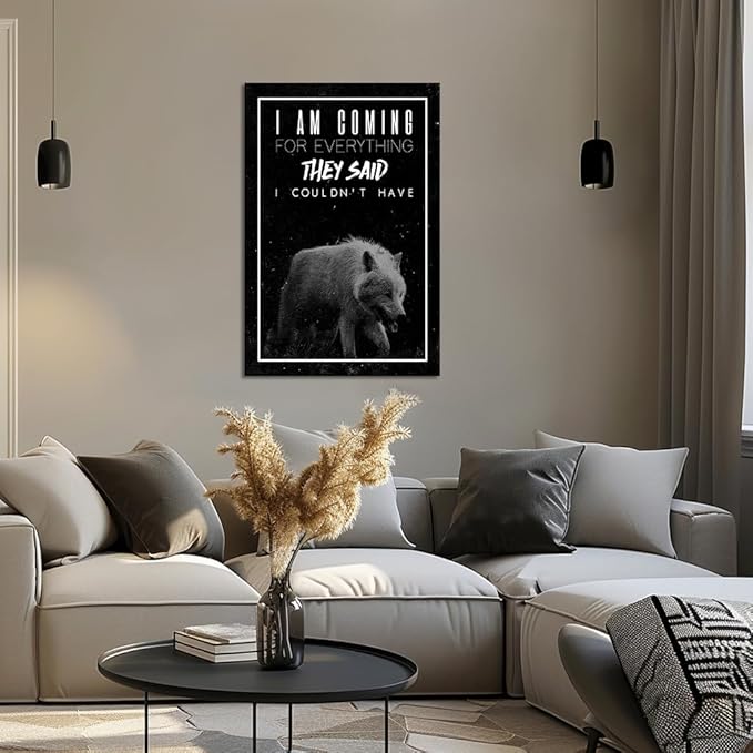 Novatique Motivational Canvas Wall Art Inspirational Entrepreneur Quotes Wall Art Entrepreneur Quote Painting Motivational Office Wall Decor Art for Bedroom Home Decor, 24 x 36inch