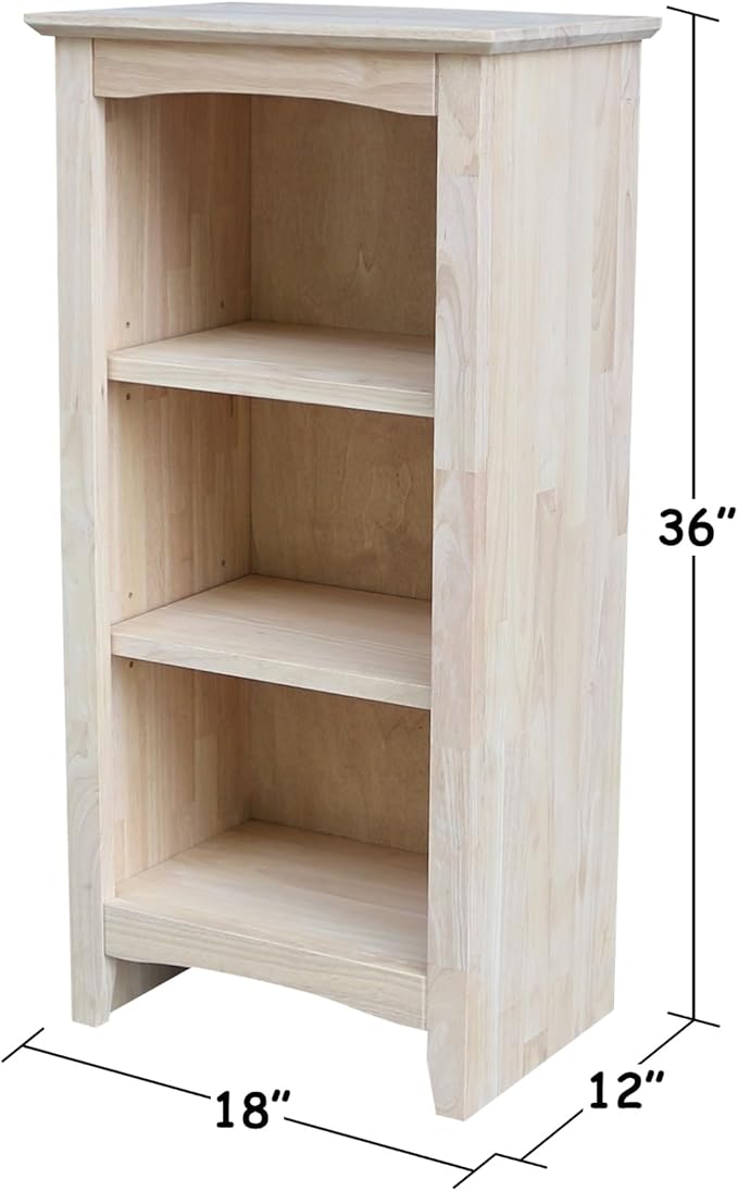 Solid Wood Shaker Bookcase - 36" H