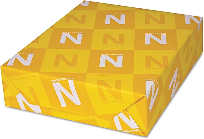 Neenah Paper 01338 CLASSIC CREST Writing Paper, 24lb, 93 Bright, 8 1/2 x 11, Avon White, 500 Sheets