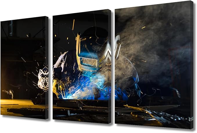 Canvas Wall Art Decor Machine Tools Canvas Prints Wall Art Machine Welding Paintings for Wall Decorations Canvas Frame Art Picures Artwork for Home Walls Poster & Prints, 36x24 Inch