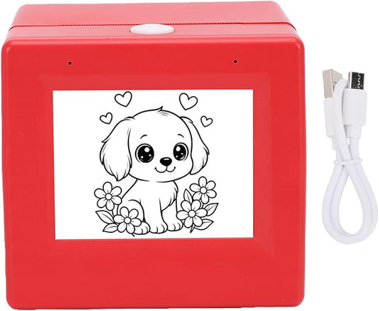 Fafeicy AI Voice Sticker Printer with 2.8 Inch Display, Inkless Portable Thermal Sticker Maker Mini Label Printer for Home School Office
