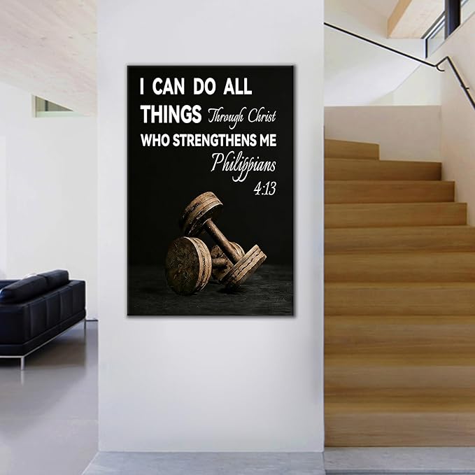 Inspirational Canvas Wall Decor Motivational Wall Art for Office Home Discipline Poster Grit Quote Design Picture Painting Artwork for Men Classroom Workplace Hallway Ready to Hang [24''Wx36''H]