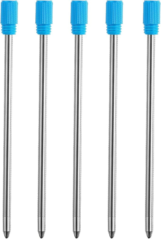 DUNBONG Ballpoint Metal D1 Refill for Multifunction Pen, Blue pack of 5 pieces (Blue)