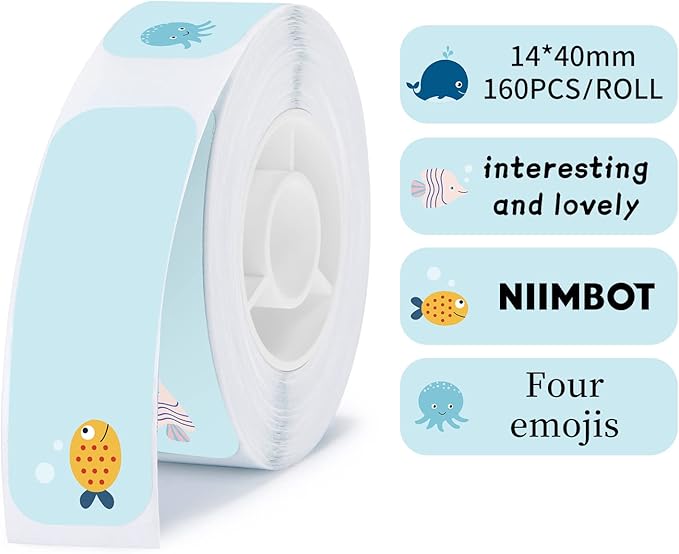 NIIMBOT D11 New Version Label Maker Machine with Tape,300DPI Bluetooth Label Printer, Portable Thermal Printer,Sticker Maker for Organizing Home Office School,Blue