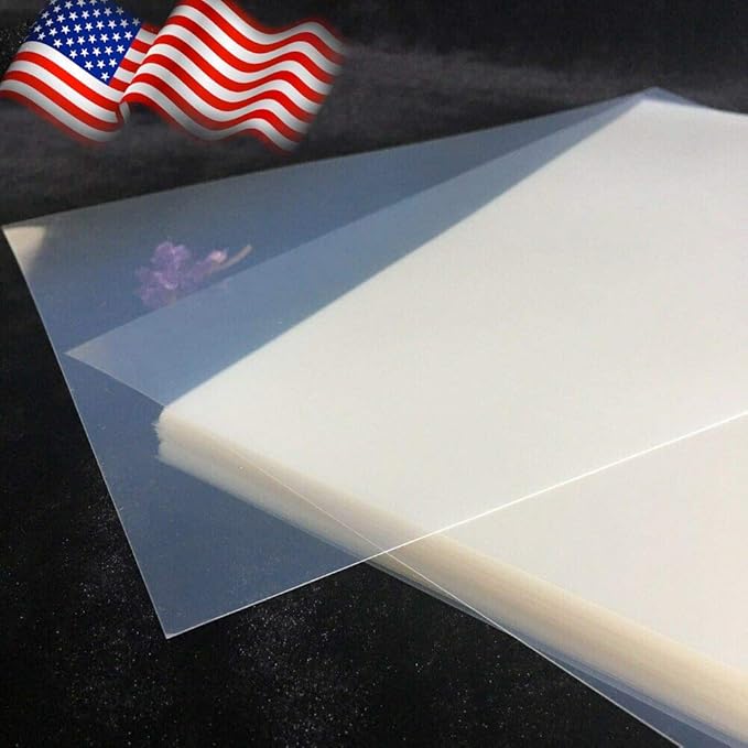 8.5" x14" Silk Screen Printing Film 50 Sheets Waterproof Inkjet Transparency Film for Water-based Pigment and Dye Inkjet Printers