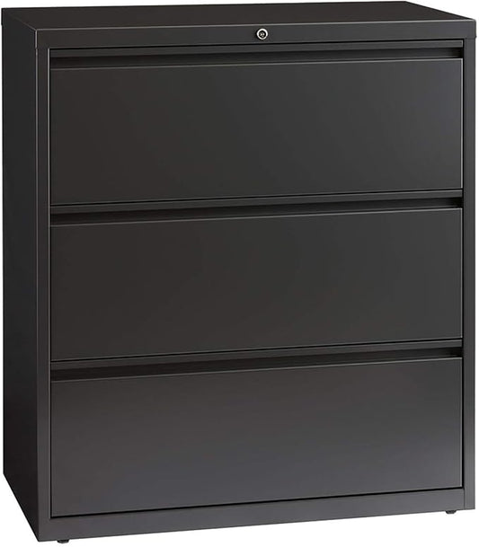 CommClad Hirsh Industries 36" Wide Three-Drawer Lateral File - Charcoal 16066