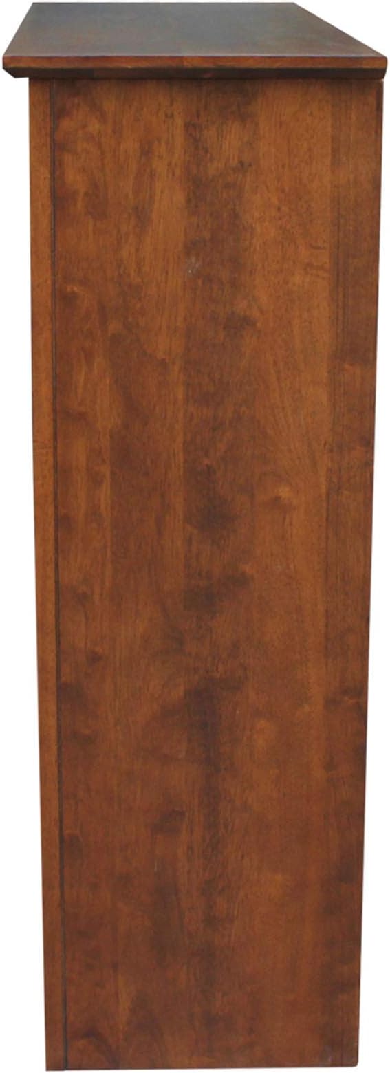 Solid Wood Bookcase 36" High, Parawood, Adjustable Shelves, Kitchen/Dining Furniture