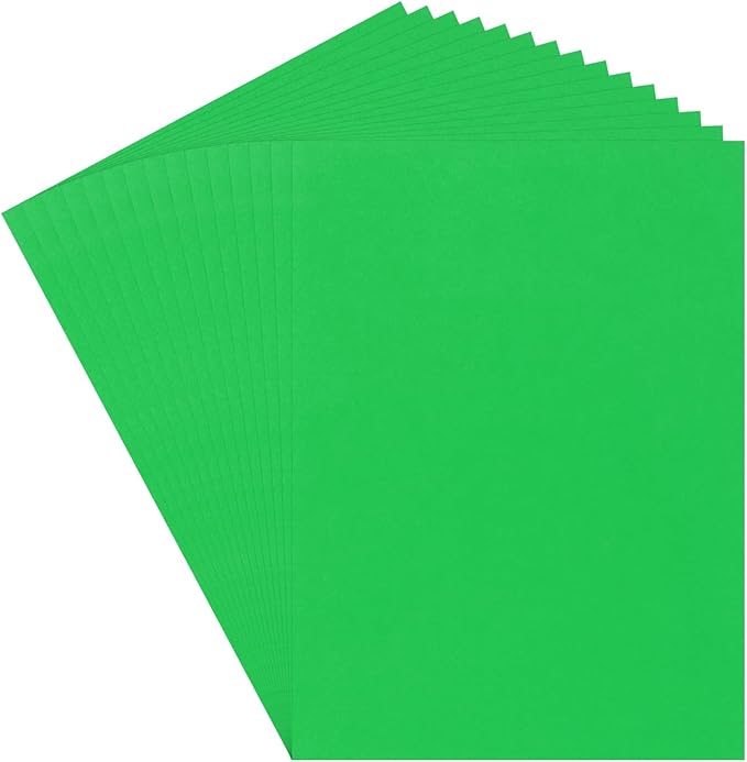 MECCANIXITY 60 Sheets Dark Green Cardstock 20" x 15", 200gsm/75lb Thick Card Stock Printer Paper for Crafts, Invitations, Card Making, Scrapbooking, Drawing