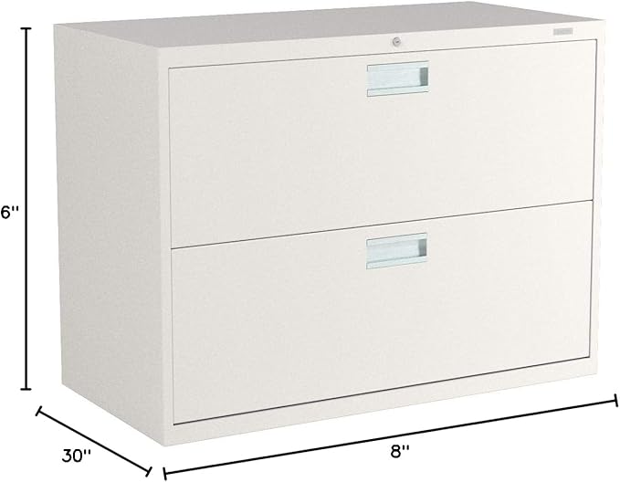 HON 692LQ 600 Series 42-Inch by 19-1/4-Inch 2-Drawer Lateral File, Light Gray