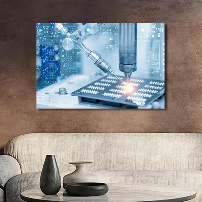 1 Piece Wall Art Soldering Machine Canvas Prints Wall Art Large Wall Decor Artwork for Home Walls Bedroom Living Room Wall Decor Boys Room Decor Canvas Art Posters & Prints, 24" x36"