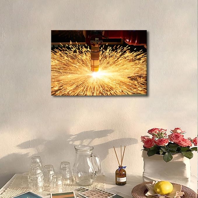TUMOVO Office Wall Art Laser Cutting Art Prints Wall Pictures Canvas Frame Paintings for Wall Decorations 1 Panels Wall Art Canvas Artwork Wall Decor Canvas Wall Art Ready to Hang, 12" x18"