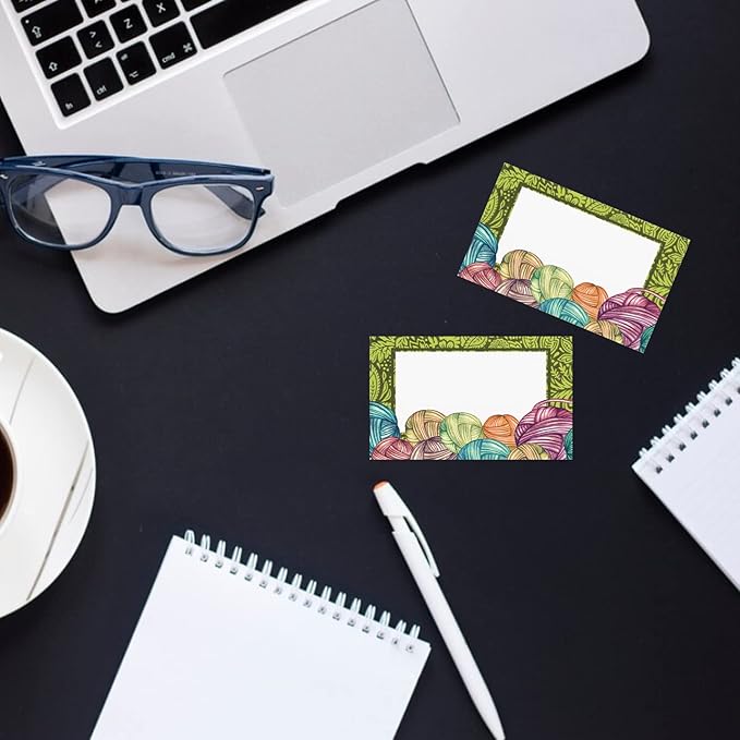 Business Cards Customize with Knitting Templates, Custom Business Cards Personalized with Your Logo, 3.5"X 2" 300gsm Matte Paper for Small Business