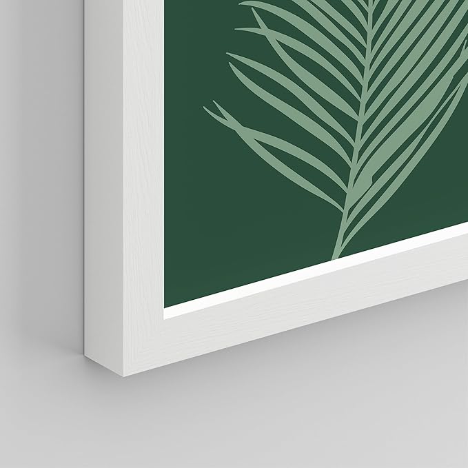 SIGNWIN Framed Poster Bathroom Decor, Wall Art Room Decor Multicolor for Living Room, Bedroom, Office Green Jungle Plant Ballet European Landscape Vintage Bohemian - 12"x16"x 8 White