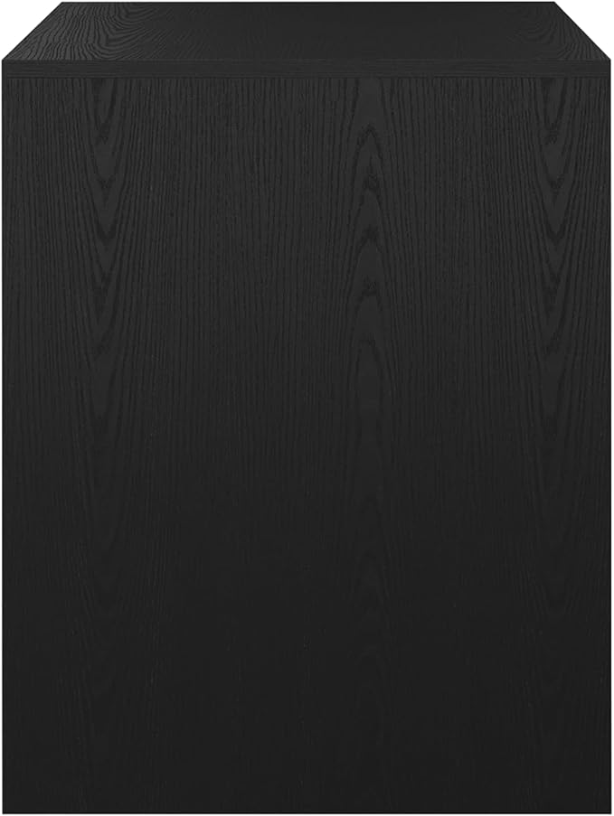 Martha Stewart Kayden Home Office Modular Desk with Drawer in Black with Oil Rubbed Bronze Hardware