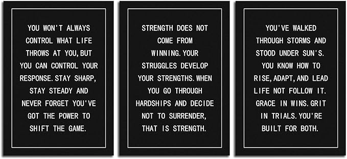3 Panels Inspirational Canvas Wall Art Office Wall Decor Motivational Entrepreneur Quotes Poster Inspiring Print Artwork Painting Picture for Framed Home Living Room Decoration[60''Wx 28''H]