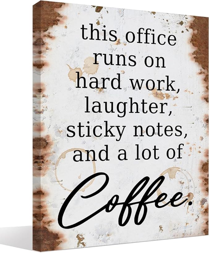 BIWSHA Office Decor, Motivational Wall Art Decor Teamwork for Office, Inspirational Quotes Wall Art for Men Women, Team Work Canvas Paintings 11x14 Inches, Be The Person You Want to Work With (Retro)