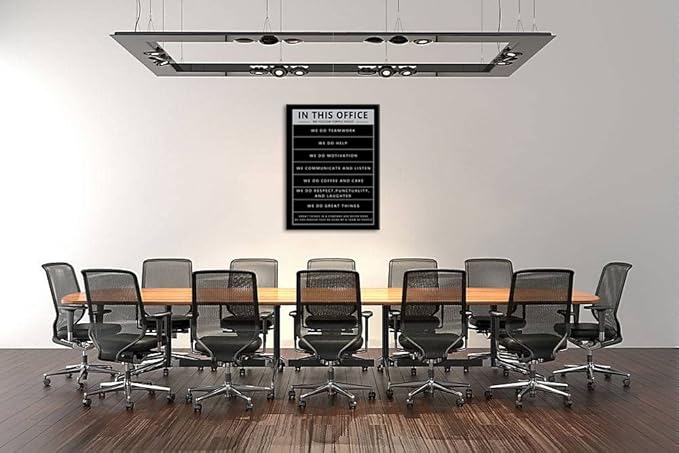 WYJZDZQ8 Inspirational Wall Art For Office Canvas Prints Motivational Quotes Poster Artwork In This Office Modern Home Wall Decor Living Room Office Stretched Framed Ready to Hang[30″W X 40″H]