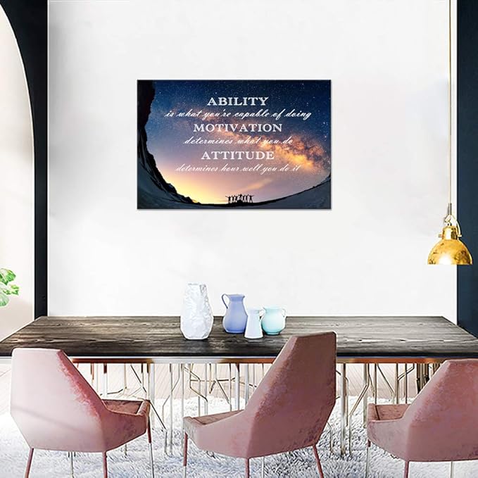 Motivational Posters Inspirational Entrepreneur Quotes Wall Art Decor Inspiration Pictures Motivation Office Decoration Inspiring Posters and Prints Painting for Living Room Bedroom Home (24”Hx36”W)