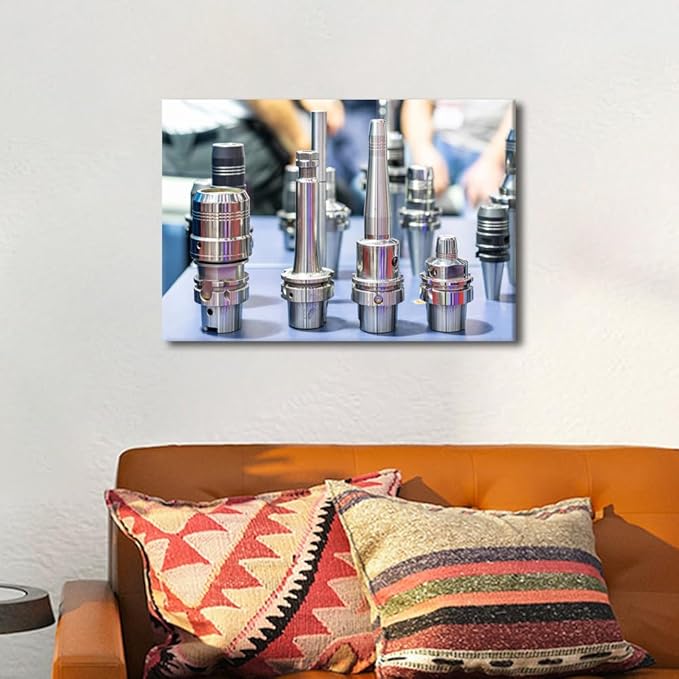 TUMOVO Circuit Board Wall Art Soldering Iron Pictures Office Wall Decor Modern Decor Canvas Prints Wall Art Computer Chip Art Work for Home Walls Canvas Frame Posters and Prints, 12" x18"