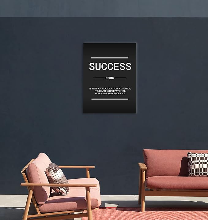 Inspirational Canvas Wall Art Entrepreneur Quotes Picture Success Inspiring Poster Canvas Painting Modern Inspirational Office Decoration Artwork Bedroom Room Frame Ready to Hang[30″W X 40′'H]