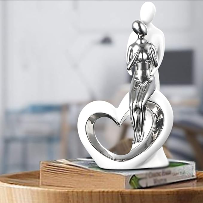 Modern Ceramic Couple Decoration Crafts Home Living Room Dining Table Figurines Decoration Office Desktop Decoration Decoration Wedding Gifts