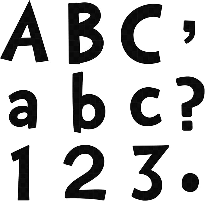 Tenare 134 Pieces 5 Inch Bulletin Board Letters Alphabet Numbers Combo Set Letter Cutouts for Bulletin Board Display Home Decor(Black Color)