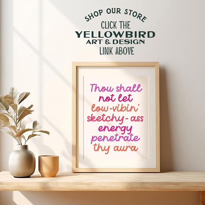 Motivation Quotes Wall Art - Home Office Wall Decor for Women - Positive Quotes Poster - Funny Sayings Wall Decor - Inspiration - Inspirational quote - Zen Wall Art - Funny Print