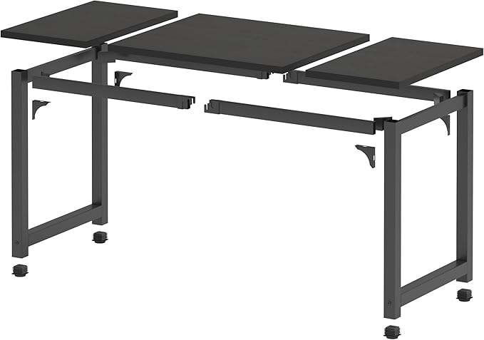 NSdirect 63 inch Computer Desk,Modern Simple Style PC Table Office Desk Wide Workstation for Study Writing,Gaming and Home Office,Extra 1" Thicker Wooden Tabletop and Black Metal Frame,Black