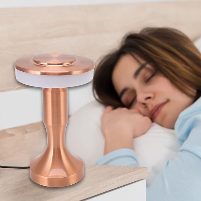 3W LED Table Lamp, 3 Color Temperatures Dimmable Rechargeable Cordless Desk Lamp, Portable Bedside Lamp with Touch Sensor for Dining Room (Copper), Locadence7ty1eqdfx0-13