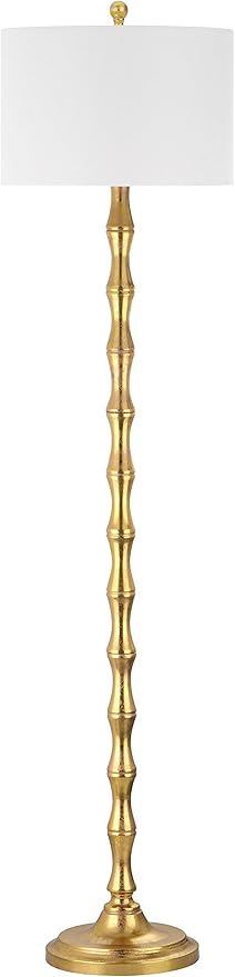 SAFAVIEH Lighting Collection Aurelia Farmhouse Antique Gold 64-inch Living Room Bedroom Home Office Standing Floor Lamp,Metal (LED Bulb Included)