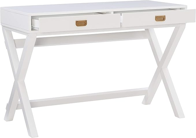 Linon Desk, White, 44"W x 20"D x 30"H