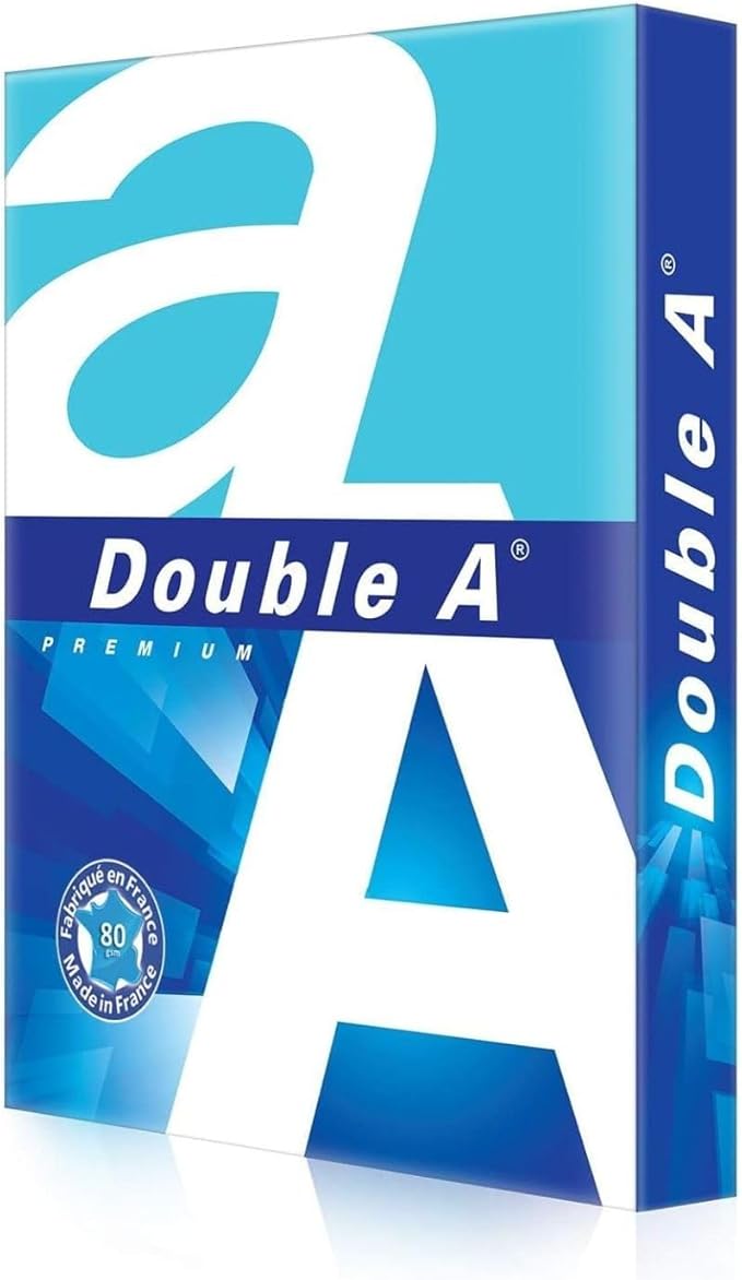 Double A Printing Paper A4 - 500 Sheets - 80GSM- Dimensions 8.3" x 11.7" - White