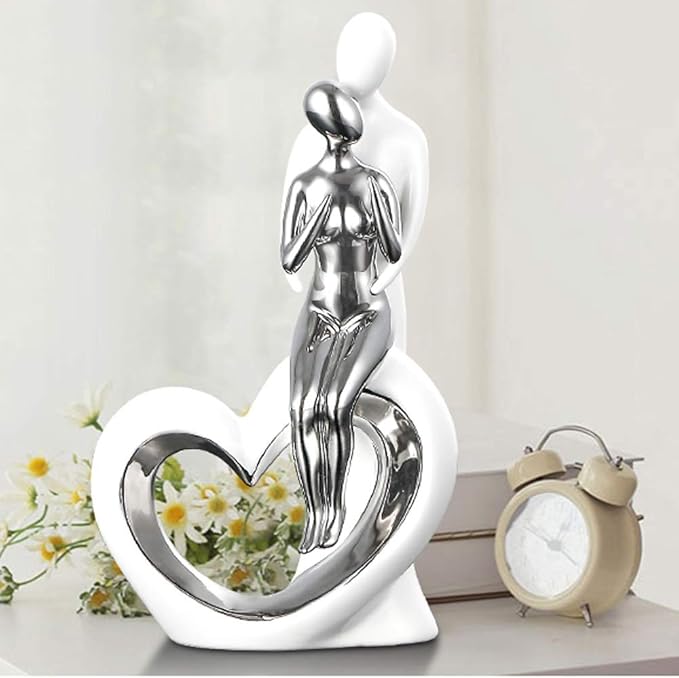 Modern Ceramic Couple Decoration Crafts Home Living Room Dining Table Figurines Decoration Office Desktop Decoration Decoration Wedding Gifts
