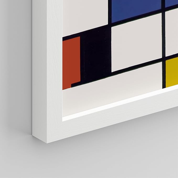 SIGNWIN Framed Poster Bathroom Decor, Wall Art Room Decor Multicolor for Living Room, Bedroom, Office Mondrian Color Block Matisse Nude Dancer Nature Abstract Shapes - 8"x10"x 8 White