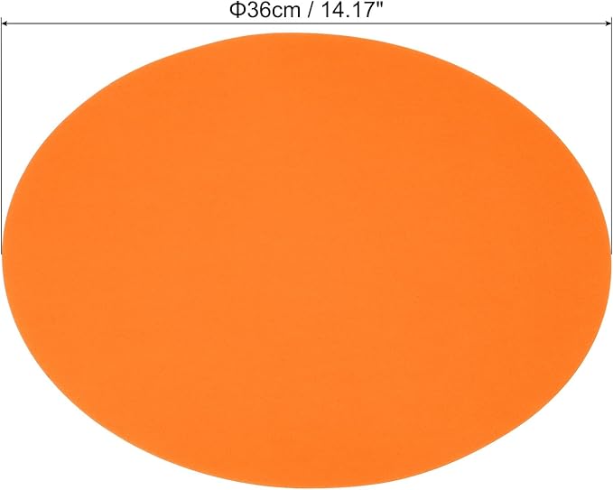 PATIKIL 14.2-inch Round Cardboard Paper, 20 Pcs 200GSM Blank Disc Circles Slices Cutouts Paper for Party Decorations DIY Craft Arts Drawing Painting Writing, Orange