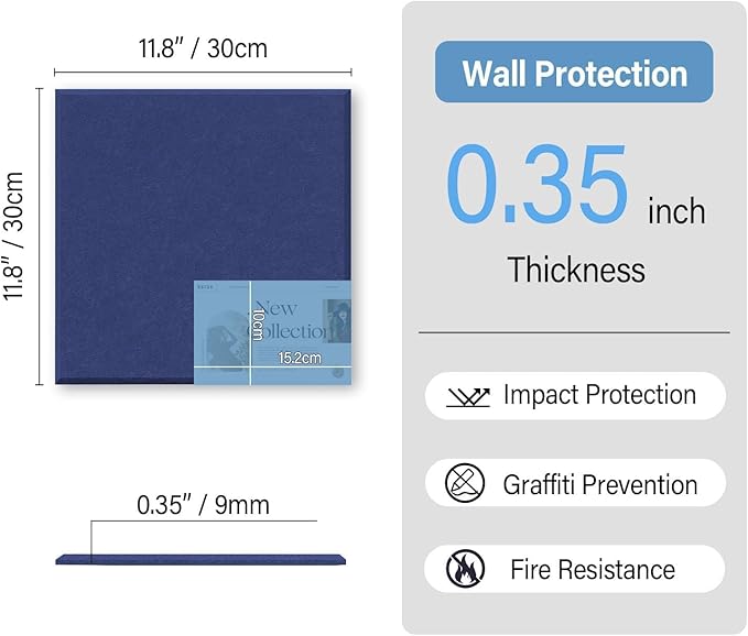 Large Cork Boards for Walls – 48" x 36" Self Adhesive Felt Wall Tiles, Ideal for Office Wall Organizing Bulletin Board, Easy to Install Cork Boards Felt Board