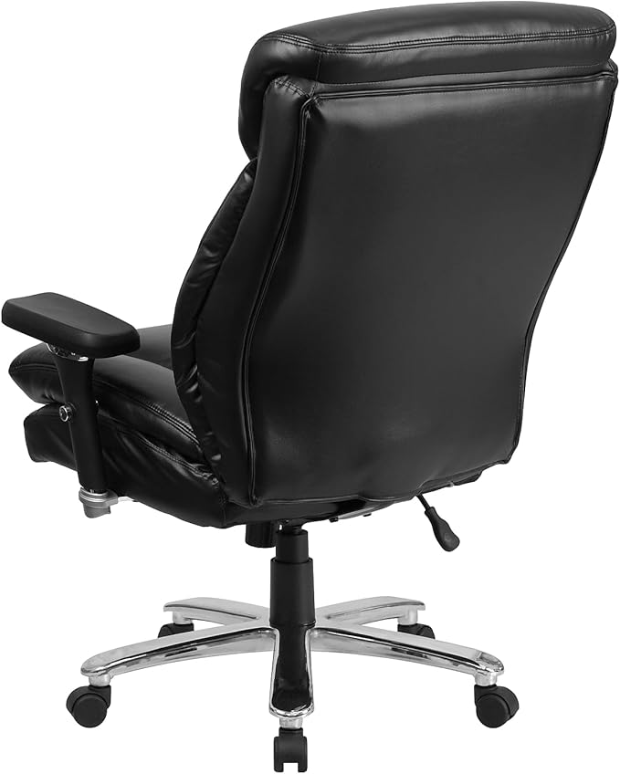 Flash Furniture HERCULES Series 24/7 Intensive Use Big & Tall 400 lb. Rated Black LeatherSoft Ergonomic Office Chair with Lumbar Knob