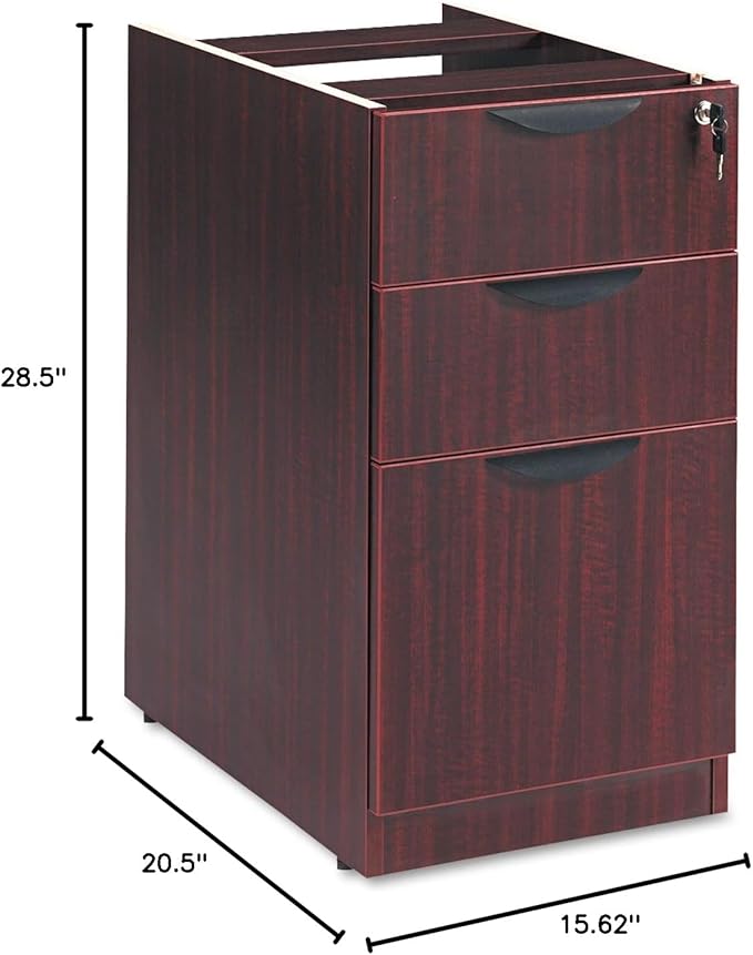 Alera VA532822MY Valencia Box/Box/File Full Pedestal, 15 5/8w X 20 1/2d X 28 1/2h, Mahogany