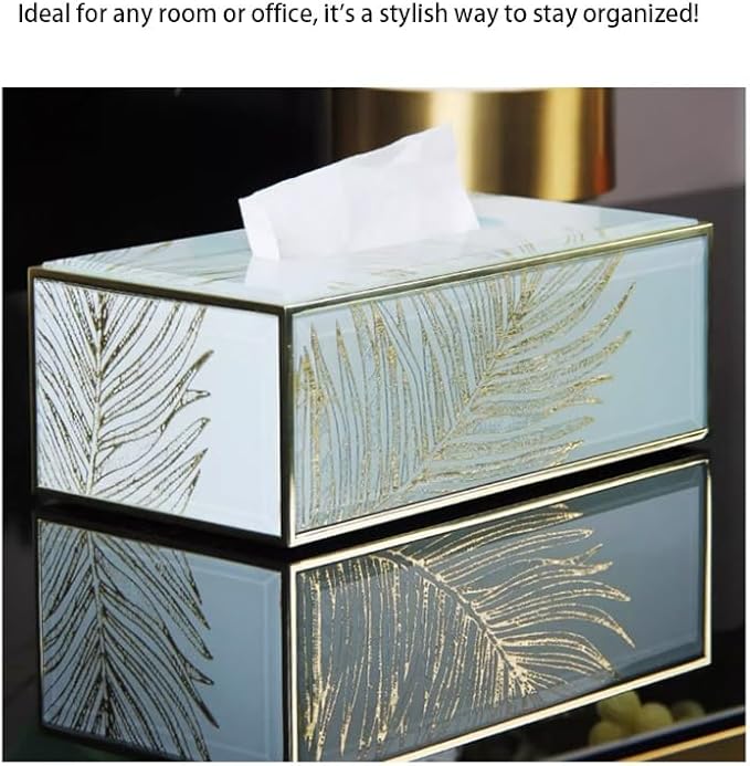 Stylish Tissue Box Waterproof Tissue Box Decorative Tissue Box and Creative Tissue Holder for Bathroom Dressers Offices Gift Bar Decor Bar Modern Tissue Box (Color : Blue, Size : Large) (White Large)