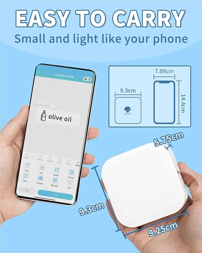 Label Printer, Q30 Paper Sticker Wireless Label Printer Pocket Handheld Thermal Price Marker Home Office Use(White Q30 Printer)
