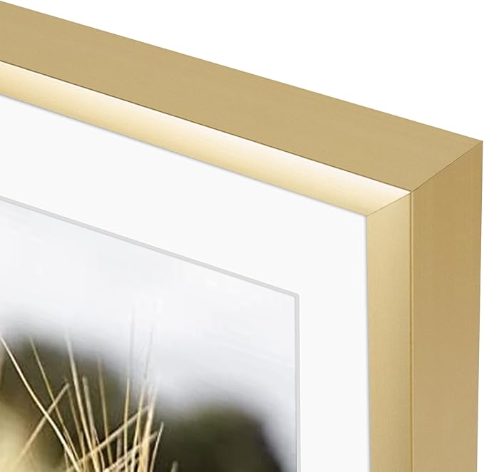 Golden State Art, Gallery Wall Frame Set of 6 - Gold 18x24 Aluminum Photo Frames with Mat for 16x20 Pictures - 18 x 24 inch Metal Frame with Real Glass Cover - Elegant Home or Office Decor
