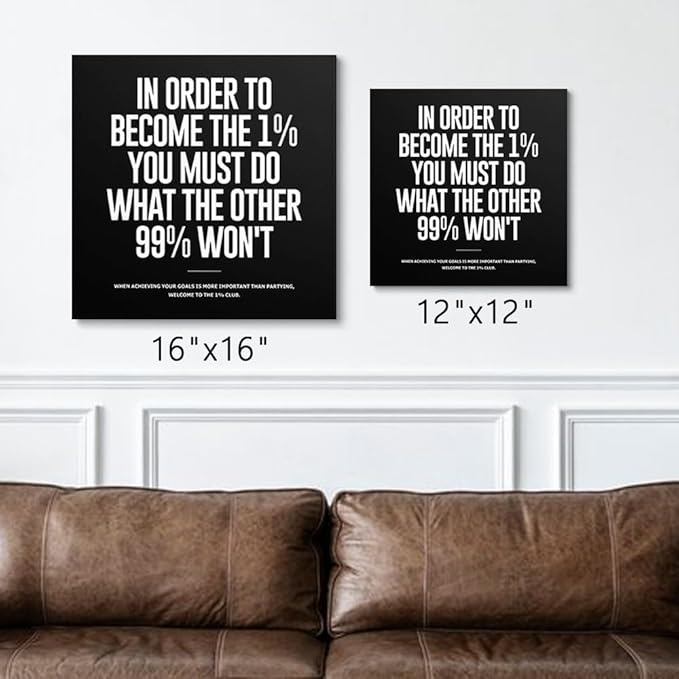 GUBIYU Motivational Wall Decor Office Mens Wall Art Motivational Quotes Wall Art Inspiring Canvas Prints Entrepreneur Bundle Set of 6 Pcs,Classroom Decor Entrepreneurship Office Decor Framed 16"X16"