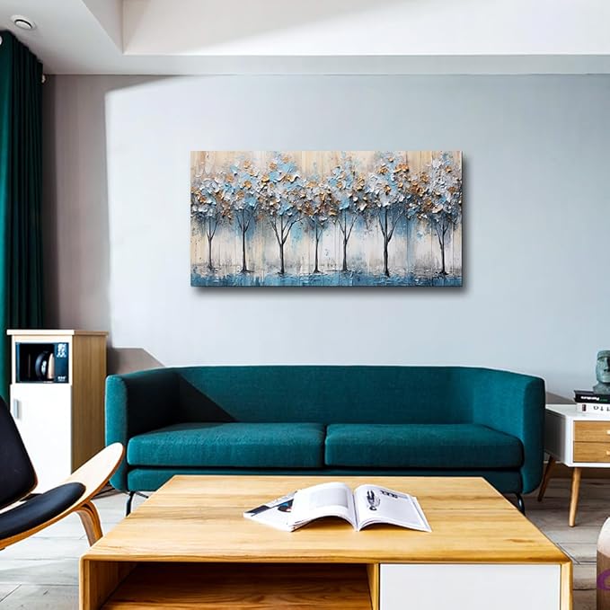 hyidecorart Canvas Wall Art For Living Room Bedroom Wall Decor Modern Home Decor Office Decorations Vintage Trees Abstract Wall Paintings Stretched And Framed Ready To Hang Pictures Works