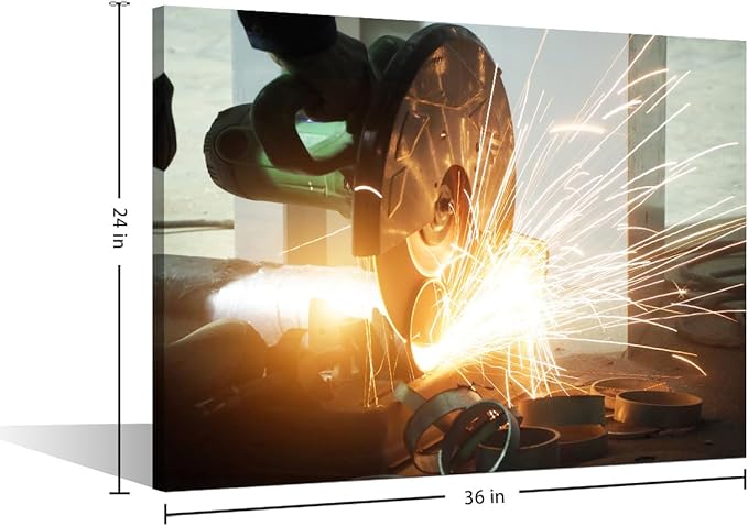 TUMOVO Angular Grinding Machine Pictures for Bedroom Wall Decor Canvas Prints Wall Art 1 Piece Wall Art Modern Artwork for Home Walls Modern Wall Art Canvas Art Hanging Decor, 24" x36"