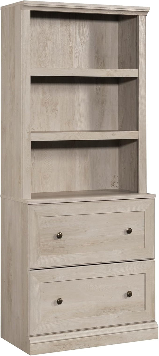 Sauder Miscellaneous Storage Library, Chalked Chestnut Finish