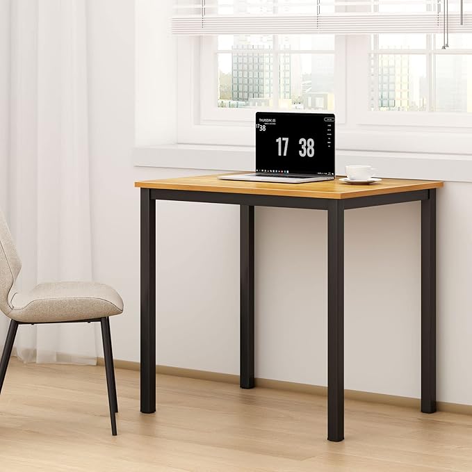 SogesHome Modern Simple Office Computer Desk, 31.5" inches Small Gaming Table Workstation for Home Office, Study Writing Desk Dining Table, White