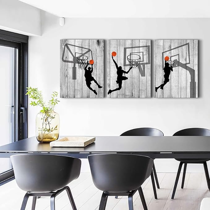 DZRWUBHS Large Canvas Wall Art For Living Room, Boy Bedroom, Office - Black And White Wall Pictures, Prints - Artwork - Modern Home Decorations - 3 Piece
