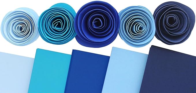 PA Paper Accents Stash Pack Cardstock Pack 12" x 12" Blues colored cardstock paper for card making, scrapbooking, printing, quilling and crafts, 65lb., 40 pieces