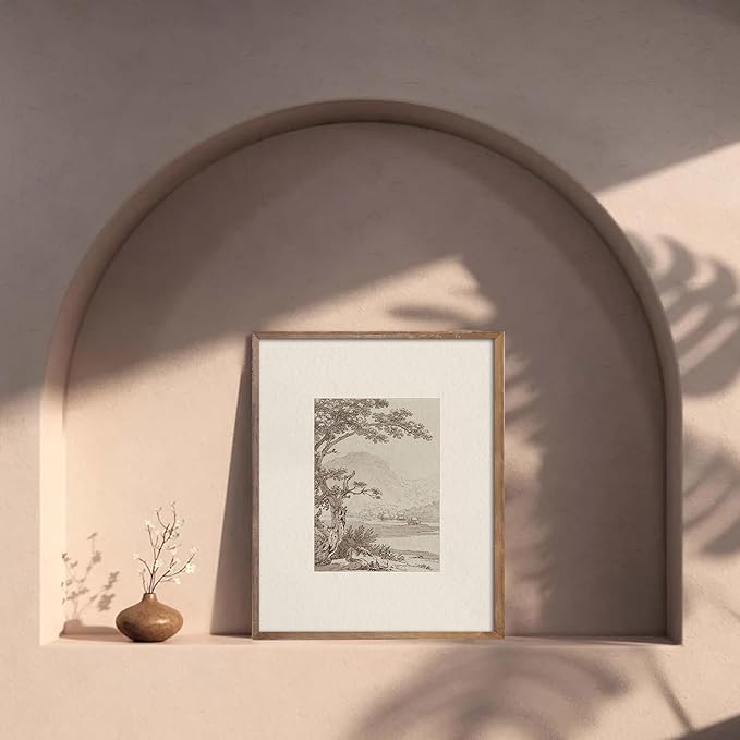 Kizbok Neutral Wall Art Prints Decor Vintage Landscape Sketches Canvas Prints, Rustic Landscape Oil Painting Art Pictures for Bedroom, Farmhouse Wall Decor for Bathroom Bedroom Gallery Home(8" x 10"-UNFRAMED)