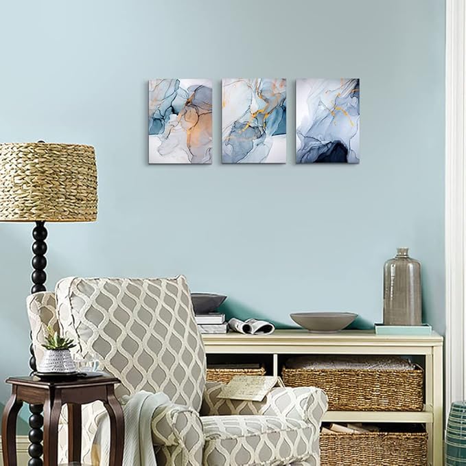 Canvas Wall Art For Living Room Abstract Wall Decor For Bedroom Modern Office Wall Decorations Ink Paintings Fashion Abstract Pictures Artwork Bathroom Canvas Art Prints Kitchen Home Decor 3 Piece